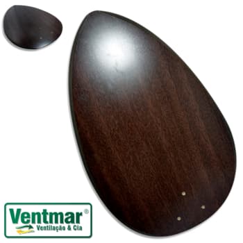 PÁ HÉLICE P/VENTILADOR DE TETO 3-FUROS MDF MODELO FOCUS PÉTALO TABACO -*VENDIDA P/UNIDADE- C/FURAÇÃO ORIGINAL VOLARE