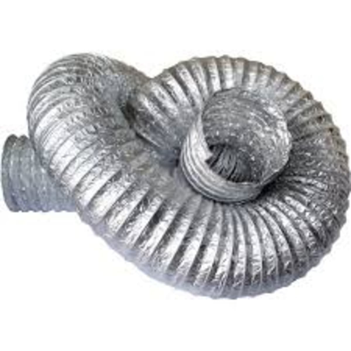 DUTO FLEXIVEL TUBO DE ALUMINIO 30CM P/EXAUSTORES 300MM -*VENDIDO P/METRO- ALUDEC 6012 P/ATÉ 140C° 12POL"314MM - foto 1 de 3