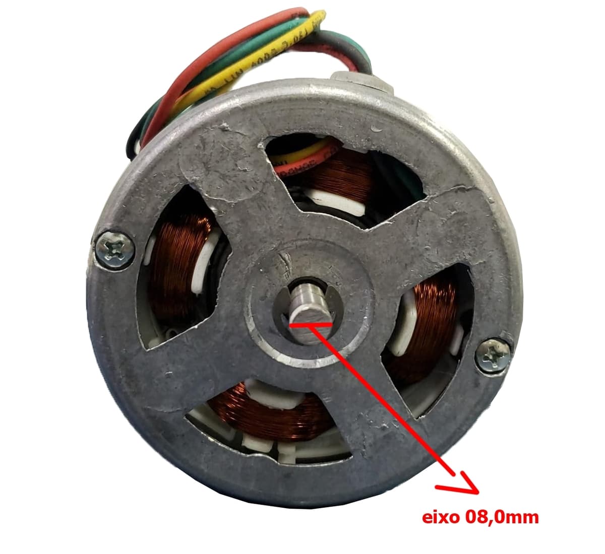 MOTOR P/CHURRASQUEIRA GIRATORIA GIRAGRILL BIV 1/30CV EIXO 8,0MM C/ROSCA SEM FIM/SEM VENTOINHA/SEM CANECO/SEM CAPA PLASTICA - SERVE PARA GIROKIT - foto 1 de 3