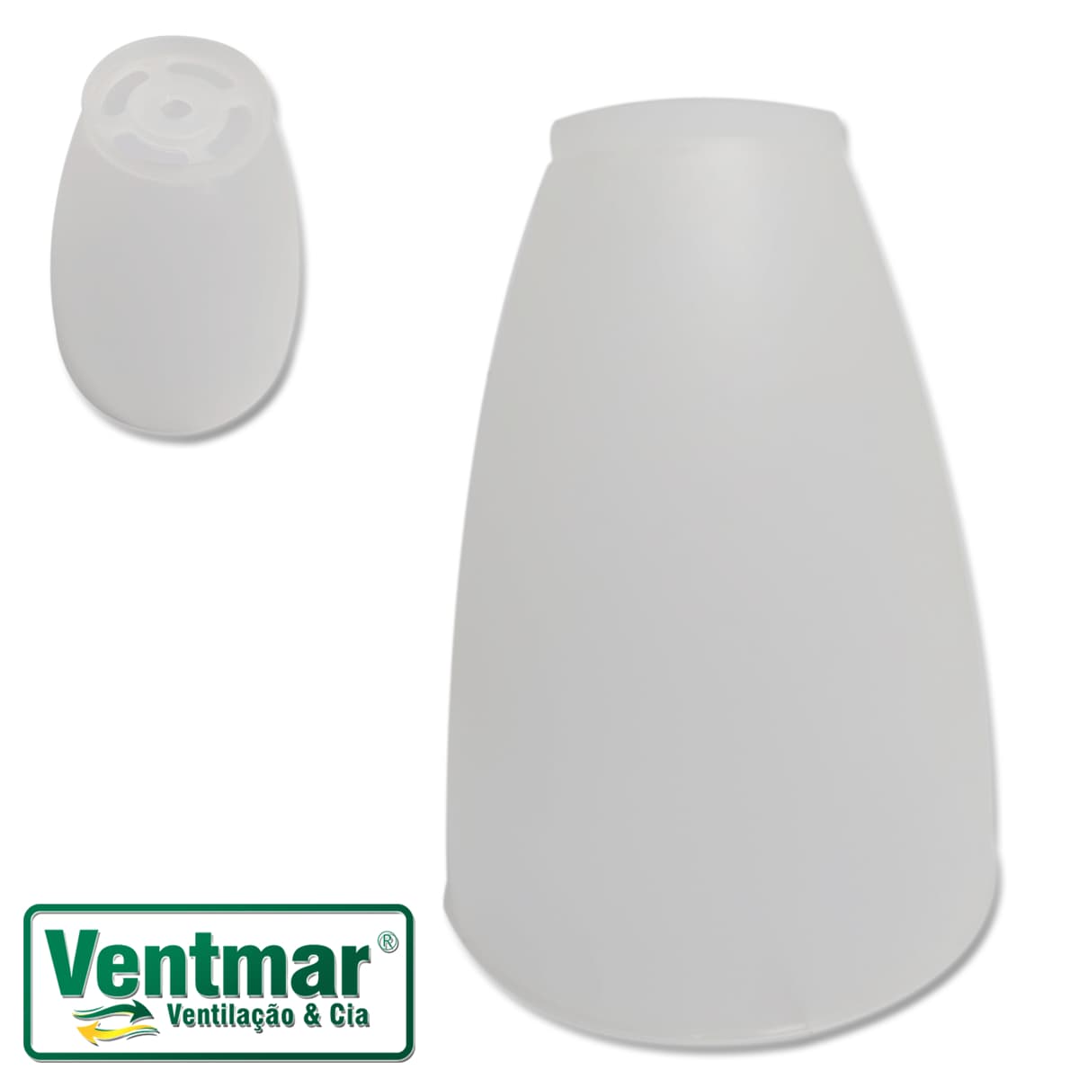 GLOBO CUPULA TULIPA PLASTICA VENTILADOR DE TETO TRON MARBELA TRAMONTANA STILO MARBELLA - NOVA TULIPA - ENCAIXE EM SOQUETE 5,8CM - foto 1 de 3