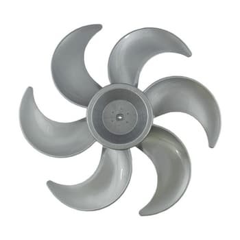 HELICE P/VENTILADOR DE 40CM 6PAS ARNO COR CINZA TS40 VE40 VR40 TURBO SILENCIO MAXX & GO - E08,0MM C/TRAVA CRUZETA NA PONTA - MICROMAX