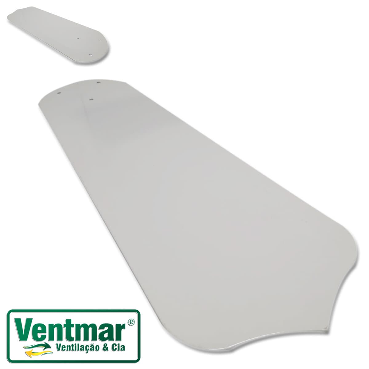 PÁ HÉLICE P/VENTILADOR LOREN SID M1 M2 COMERCIAL COR BRANCA - PÁ EM METAL COM ENCAIXE EM GARRA SUPORTE DE 3 FUROS - foto 1 de 3