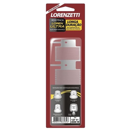 RESISTENCIA CHUVEIRO LORENZETTI 110V 4600W 0653T MAXI BANHO ULTRA - BELLO BANHO ULTRA - MAXI DUCHA ULTRA E RELAX ULTRA - foto 1 de 2