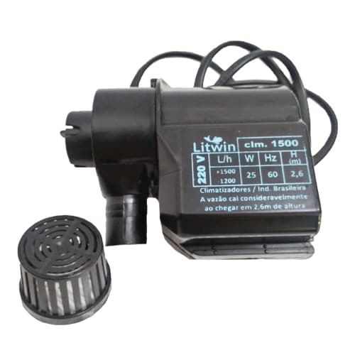 BOMBA DE ÁGUA 1200LH 1500LH 220V 25,0W HMAX 2,60MT P/CLIMATIZADOR CLIMATTIZE EBONE FOG1 FOG2 FOG3 ECO MARIZ ECOCLEAN DELTA BRISA VENTISOL MWM MEGA BRI - foto 1 de 2