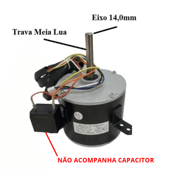 MOTOR P/CLIMATIZADOR BEM ESTAR BE9000 110V200W25,0UF YDK200-4G20-4 1170RPM E14MM PML LADO/HÉL G.AH ANTI HORARIO - SERVE P/MWM M9000