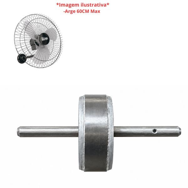 ROTOR DO MOTOR VENTILADOR ARGE 60CM MAX - C/EIXO 10,0MM - ENCAIXE DA HÉLICE 10,0MM - P/ROL-6000 ÀREA DO CONTATO MAGNÉTICO 20MM MAGNÉTICO 70MM S/PINO T