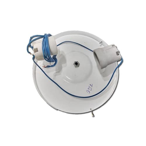 PLAFONIER P/GLOBO DE VIDRO VENTILADOR RIOPRELUSTRES ITAPARICA - C/2-SOQUETES - SUPORTE METAL BRANCO - ENCAIXE 20CM - C/NIPEL DE FIXAÇÃO