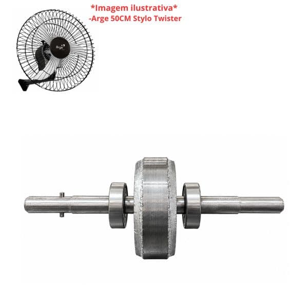 ROTOR DO MOTOR VENTILADOR ARGE 50CM STYLO TWISTER - C/EIXO ENCAIXE DA HÉLICE 10,0MM/11,0MM - C/ROL-6201 ÀREA DO CONTATO MAGNÉTICO 14MM C/PINO TRAVA