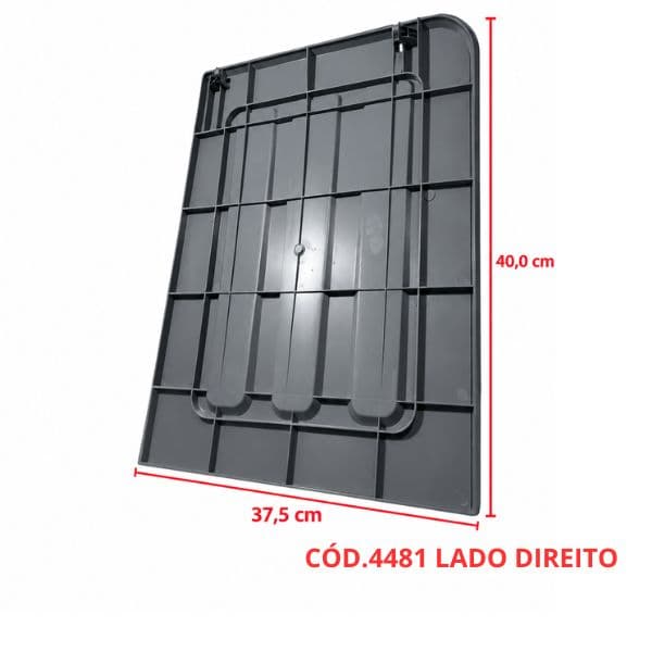TAMPA DO TANQUE CLIMATIZADOR VENTISOL CLIN125LT CINZA - SUPERIOR DIREITA DO RESERVATORIO DE ÁGUA CLIN125PRO CZ