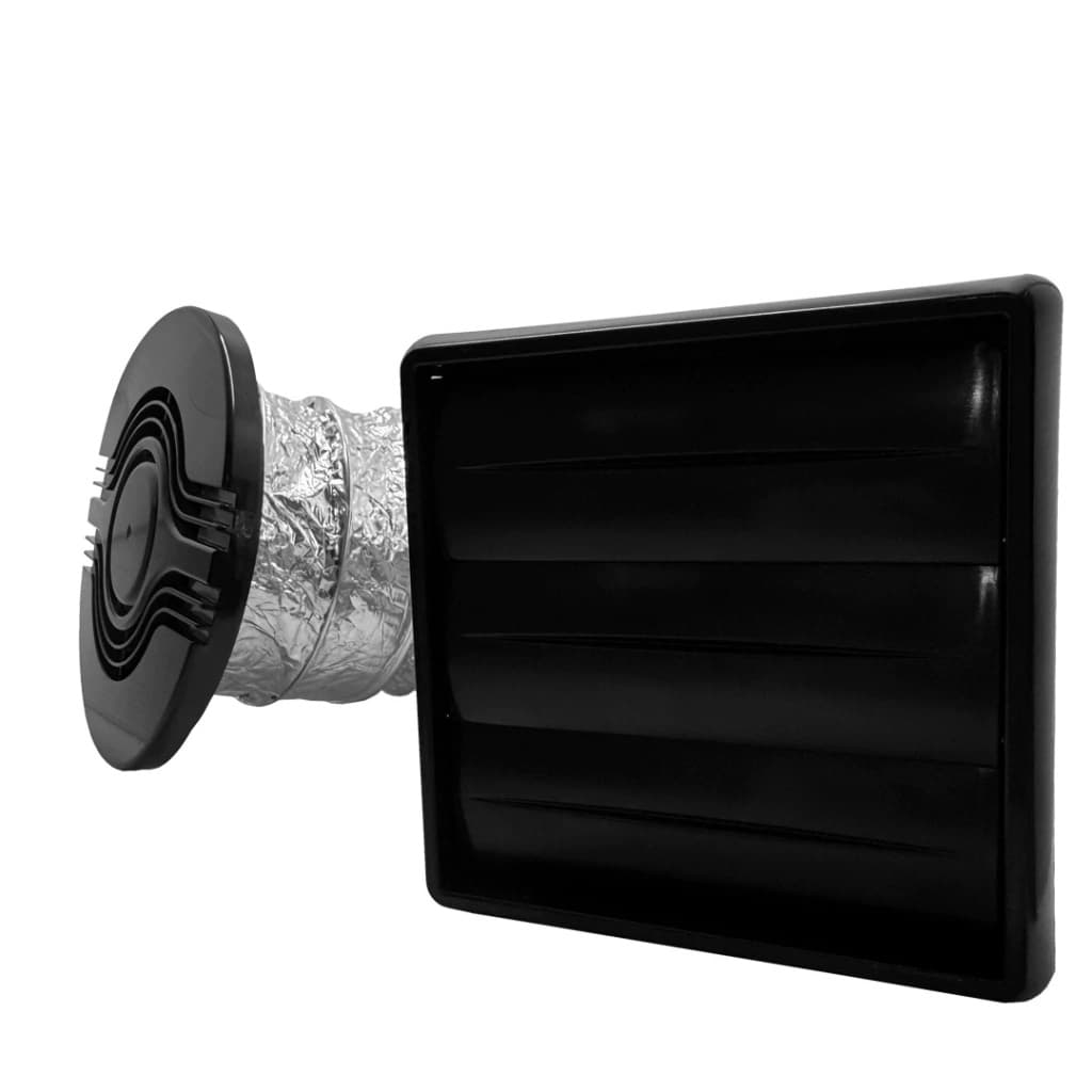 EXAUSTOR DE 10CM P/BANHEIRO RENOVADOR DE AR P/ATÉ 08M2 - KIT 110V-18W VAZAO-00090M3/H - ITC KIT FAN 100 PRETO