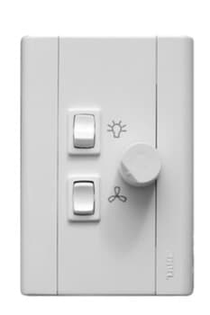 CHAVE PARA VENTILADOR DE TETO CONTROLE DE VELOCIDADE DIMER 0400W ROTATIVO - CHAVE VENTILADOR ARGE - CHAVE VENTILADOR LOREN-SID E OUTROS...