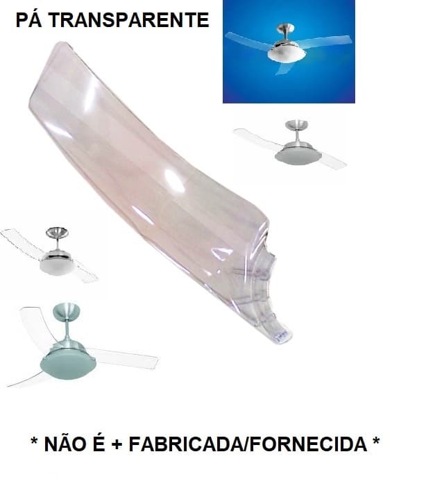 PA HELICE P/VENTILADOR DE TETO VENTI-DELTA SUBLIME CRISTAL - VENDIDA P/UNIDADE - VENTILADOR PRIMAVERA EVOLUTION - foto 1 de 4