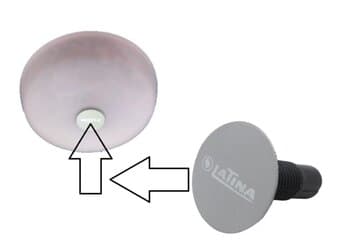 PINO FIXADOR DA LENTE VENTILADOR LATINA LUMEN VT633 VT653 VT673 - EMBLEMA COM PINO ROSQUEáVEL