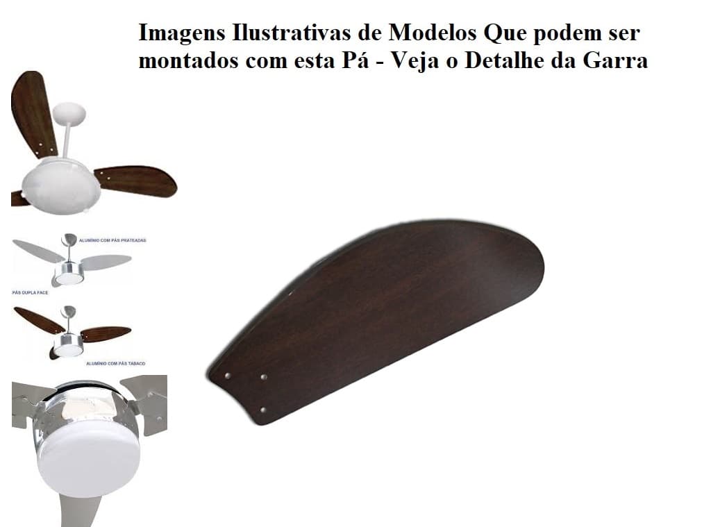 PÁ HÉLICE P/VENTILADOR DE TETO VENTISOL FÊNIX VENTISOL SUNNY VENTISOL ANA MARIA - MODELO TUBA FLY MDF COR TABACO - *VENDIDA P/UNIDADE - foto 1 de 3