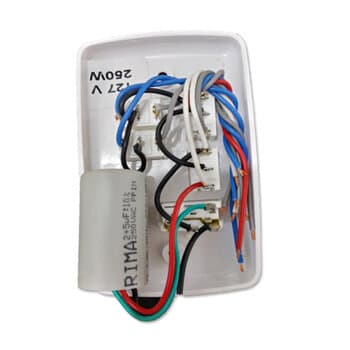 Chave P/ventilador de Teto R3Luz 3Vel C/Cap.07,0uF 2,0+5,0MF C/reversão + 3-Teclas Luz - P/Aliseu Terral 110Volts