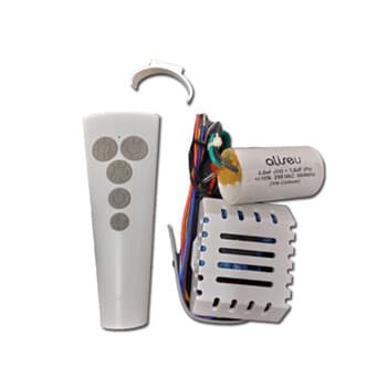 CONTROLE REMOTO VENTILADOR ALISEU 220V04,0UF KIT IC55 P/DUO INSPIRE NANO SLIM SMART TERRAL WAVE - TRANSMISSOR+RECEPTOR C/CAPACITOR - 220VOLTS