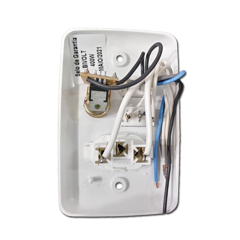 CHAVE P/VENTILADOR DE TETO CONTROLE DE VELOCIDADE ROTATIVO BIV0400W R1L 1-TECLA P/LÂMPADA C/1-TOMADA 3PINOS - ESPELHO 4X2 - foto 1 de 3