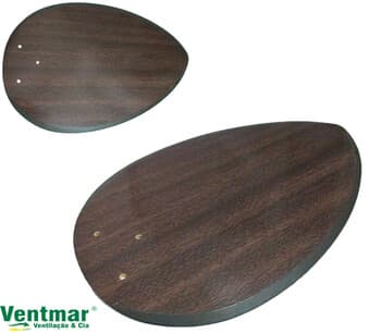 PÁ HÉLICE P/VENTILADOR DE TETO 3-FUROS MDF FOCUS PÉTALO TABACO -*VENDIDA P/UNIDADE- C/FURAÇÃO RIOPRELUSTRES VENTI-DELTA G/G VOLARE