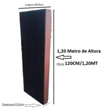 COLMEIA P/CLIMATIZADOR - ESP15,0CM X L60,0 X A/C120,0CM ROTOPLAST/ MEGA BRISA/ ECOBRISA - PAINEL EVAPORATIVO 12060-15