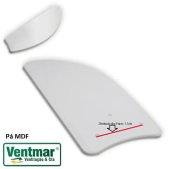 Pá HéLICE PARA VENTILADOR VENTI-DELTA NEW LIGH DELTA CLEAN DELTA SLIM -*VENDIDA P/UNIDADE*- MATERIAL ABS-PLASTICA TUBA FLY COR BRANCA 3FUROS P/GARRA P