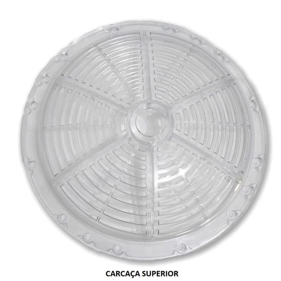 Carcaça Superior do Motor P/Ventilador Venti-Delta Lunik Magnífico Efyx Hub Nauta - Plástica cor Cristal - P/Modelos de 2Pás / 3pás ou 4Pás - foto 1 de 4