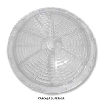 Carcaça Superior do Motor P/Ventilador Venti-Delta Lunik Magnífico Efyx Hub Nauta - Plástica cor Cristal - P/Modelos de 2Pás / 3pás ou 4Pás