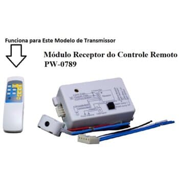 MÓDULO RECEPTOR DO CONTROLE REMOTO UNIVERSAL BIV P/VENTILADOR DE TETO - PW INFRA - USAR C/CAP-2FIOS - *APENAS O RECEPTOR - SUBST.LS LOREN SID