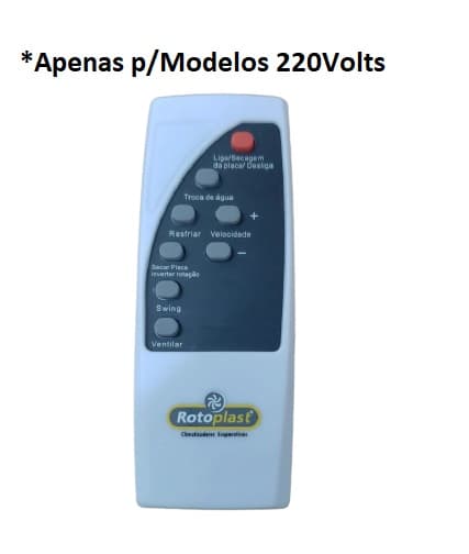 MÓDULO TRANSMISSOR MANUAL DO CONTROLE REMOTO P/CLIMATIZADOR ROTOPLAST ROTO80 220V - INVERSOR TOUCH ANTIGO E PLACA EMBUTIDA - MWM M9000 100LT 220VOLTS - foto 1 de 3