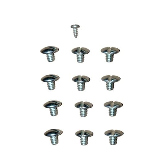 KIT C/12 PARAFUSOS COM CABEçA FENDA PARA FIXAR GARRA/SUPORTE DAS PáS NA Pá DE METAL/ALUMíNIO VENTILADOR CICLONE - foto 1 de 1