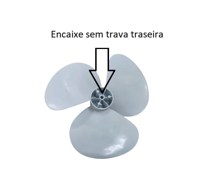 HELICE DE 30CM P/VENTILADOR ARNO 30CM NV-12/ NV12 NF F-12 3PÁS CINZA - E08,0MM TRAVA FRONTAL TIPO CRUZETA - ARNO MODELO NV F-08 ANTIGO - foto 1 de 2