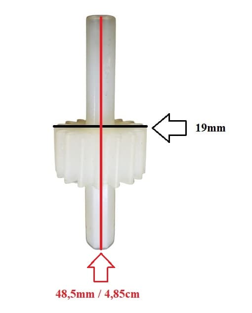 ENGRENAGEM COM PINO SEXTAVADO PARA VENTILADOR VENTI-DELTA LIGHT 30/40/50CM - ENCAIXE SEXTAVADO C/ROSCA P/PARAFUSO DO PINO PUXADOR DA ROSCA S/FIM - foto 1 de 3
