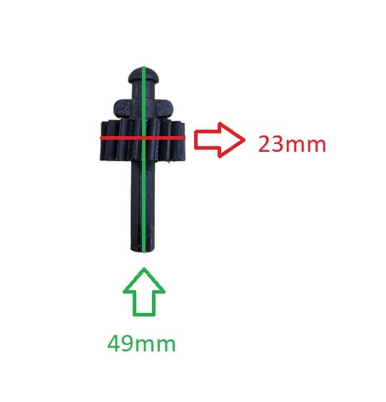 ENGRENAGEM COM PINO SEXTAVADO P/VENTILADOR LOREN SID 30/40/50/60CM - TRON 50/60CM CAIXA ARREDONDADA - PUXADOR DA ROSCA S/FIM C/PINO SEXTAVADO - foto 1 de 3