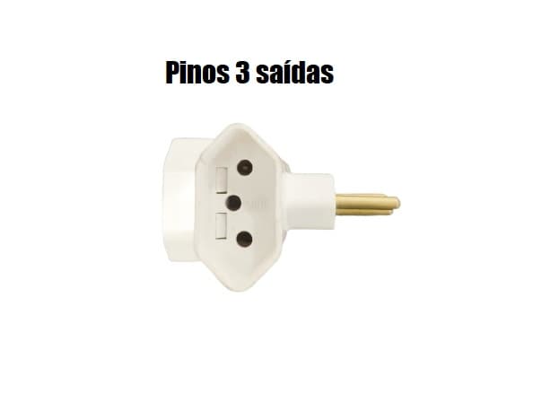 PINO MULTIPLICADOR DE TOMADA TÊ 10A 3PINOS 10A X 3 SáIDAS X 3P 10A - MODELO ESPECIAL NãO COBRE O INTERRUPTOR QUANDO TEM NO MESMO PONTO - foto 1 de 5