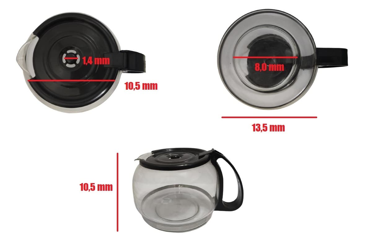 JARRA DE VIDRO P/CAFETEIRA ELÉTRICA BRITÂNIA NCF26 CB26 CAFETEIRA FAET CB-26 MONDIAL LINE BELA AROME ELECTROLUX EASY LINE ELECTROLUX VICINE 882 - foto 1 de 4
