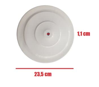 PLAFON DE ACABAMENTO P/VENTILADOR DE TETO SEM LUZ - LUMINÁRIA CEGA P/ÁREA GOURMET - PLAFON CEGO ARIZONA METAL COR BRANCA