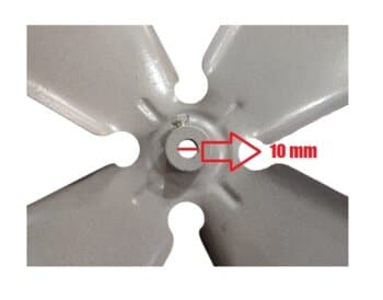 HELICE P/EXAUSTOR DE 30CM LOREN SID 4PAS METAL CINZA - ENCAIXE EIXO F10,0MM COM CUBO E PARAFUSO LATERAL - 280X4 FA 10,0MM MT