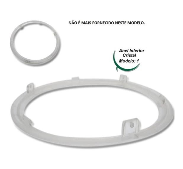 ANEL SUPORTE MOLDURA DE FIXAÇÃO DA LENTE/VIDRO DA LUMINÁRIA VENTILADOR LATINA AIR/LATINA VT655 - FIXAR C/PARAFUSOS - foto 1 de 4