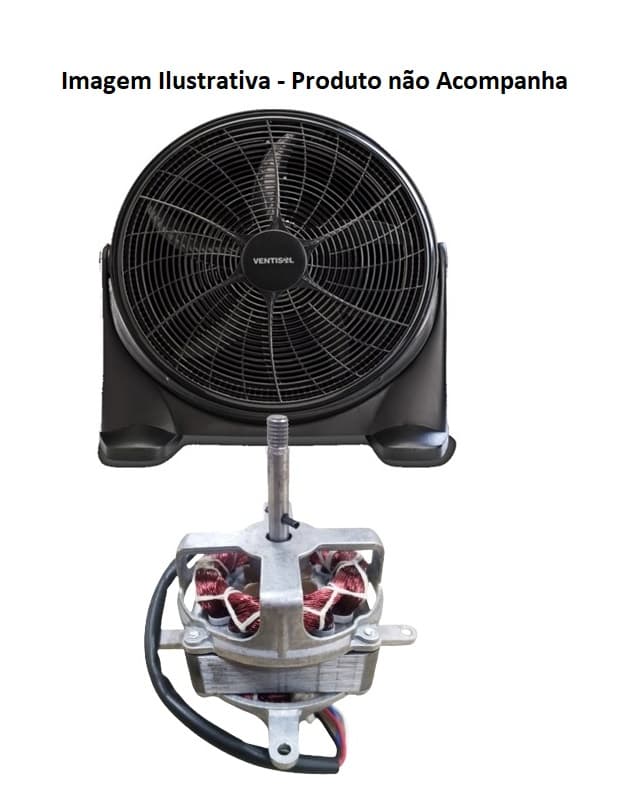 MOTOR P/CIRCULADOR VENTISOL 50CM 110V 147W MOD CA01/CAP01 PREMIUM C/ESTATOR BOBINADO VENTISOL C/CAP.09,0UF - EIXO 8,0MM MONTADO C/ROL.0608 - foto 1 de 4