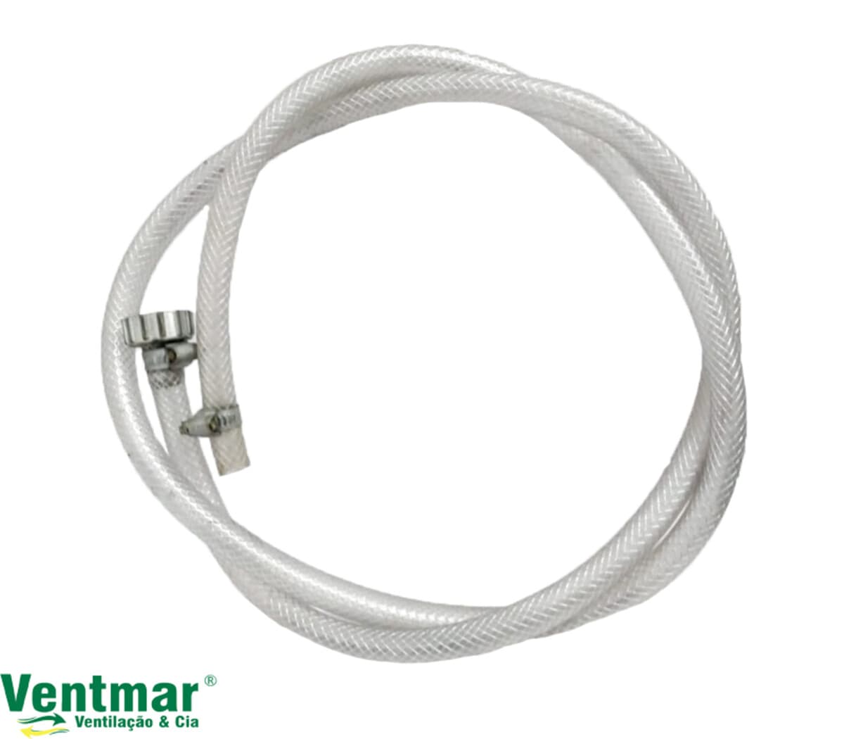 MANGUEIRA ENTRADA MAQUINA LAVAR TRANçADA CRISTAL 100CM C/BICO ROSCA 3/4 - foto 1 de 1
