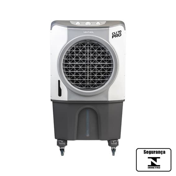 CLIMATIZADOR DE AR 070LT 220V210W VENTISOL VAZAO-04500M3H ATÉ 50M2 - UMIDIFICADOR PORTÁTIL CLIPRO70-CLI70PRO2-02 - CHAVE 3VELOCIDADES - foto 1 de 6