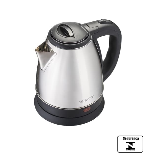 JARRA CHALEIRA ELETRICA INOX 1,8L AGRATTO CE-01 110V 1000W - JARRA ELETRICA - AGRATTO - foto 1 de 5