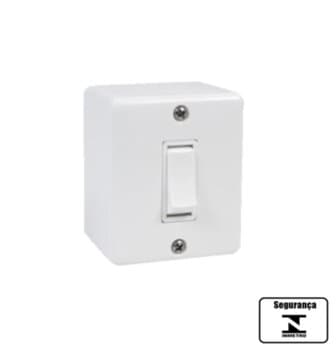 INTERRUPTOR ELéTRICO SISTEMA-X BRANCO - 1 TECLA COM CAIXA SOBREPOR