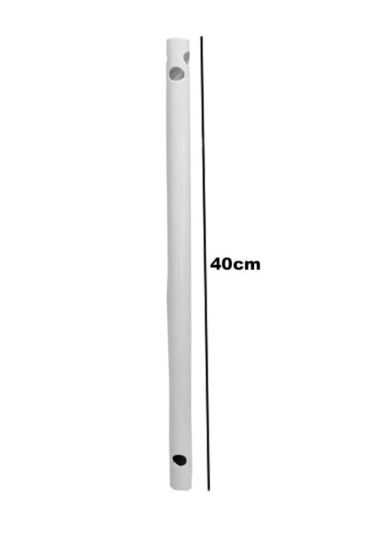 HASTE DE METAL PROLONGADORA P/FIXAR VENTILADOR DE TETO 040CM COR BRANCA - DIÂM.EXT.5/8 SERVE P/ARGE LOREN SID VENTI-DELTA TRON VENTISOL - foto 1 de 2