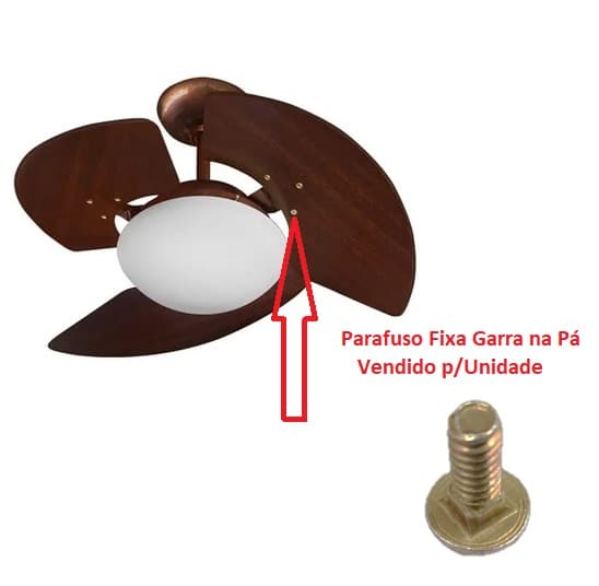 PARAFUSO FRANCêS P/FIXAR GARRAS X PáS HéLICES VENTILADOR TRON AVENTADOR COR COBRE - 3/16 X 1/2 BICROMATIZADO - *VENDIDO P/UNIDADE - foto 1 de 3