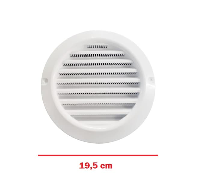 GRADE VENEZIANA 15X15CM 150MM GRELHA PLASTICA REDONDA P/VENTILACAO DE SUPERFICIE - MEDIDAS 150MM - foto 1 de 5