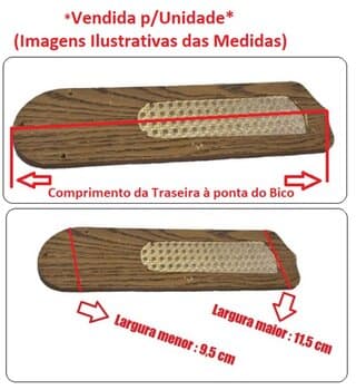 PÁ HÉLICE P/VENTILADOR IMPORTADO COR MOGNO MOD.C/TELINHA UM DOS LADOS - MEDIDAS L11,50CM C42,50CM *SALDÃO USADAS * VENDIDAS P/UNIDADE