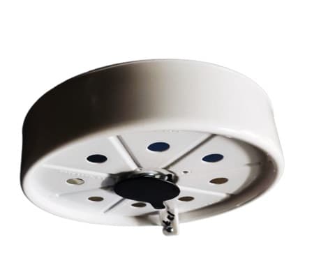 PLAFON SUPORTE PLASTICO DO GLOBO VENTILADOR VENTI-DELTA TWISTER - COR BRANCA *SUPORTE DO GLOBO TWISTER SEM SOQUETE - foto 1 de 3