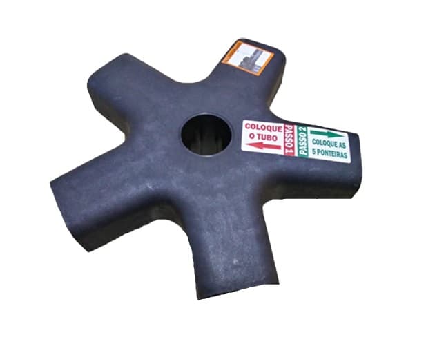 CENTRO BASE ESTRELA DA COLUNA VENTILADOR DOMINA 50CM/60CM PEDESTAL/COLUNA COR PRETA - PLÁSTICA DE 5-PONTAS