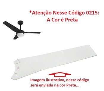 PÁ HÉLICE P/VENTILADOR DE TETO ALISEU JET COR PRETA - PÁ PLÁSTICA ALISEU JET - *VENDIDA P/UNIDADE