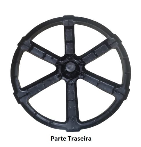SUPORTE BASE REDONDA P/COLUNA VENTILADOR VENTISOL 30/40/50CM NEW BIV-200W TURBO STEEL - DIAM.50X50CM E04,1CM - SERVE TAMBEM MONDIAL 40 - foto 1 de 2